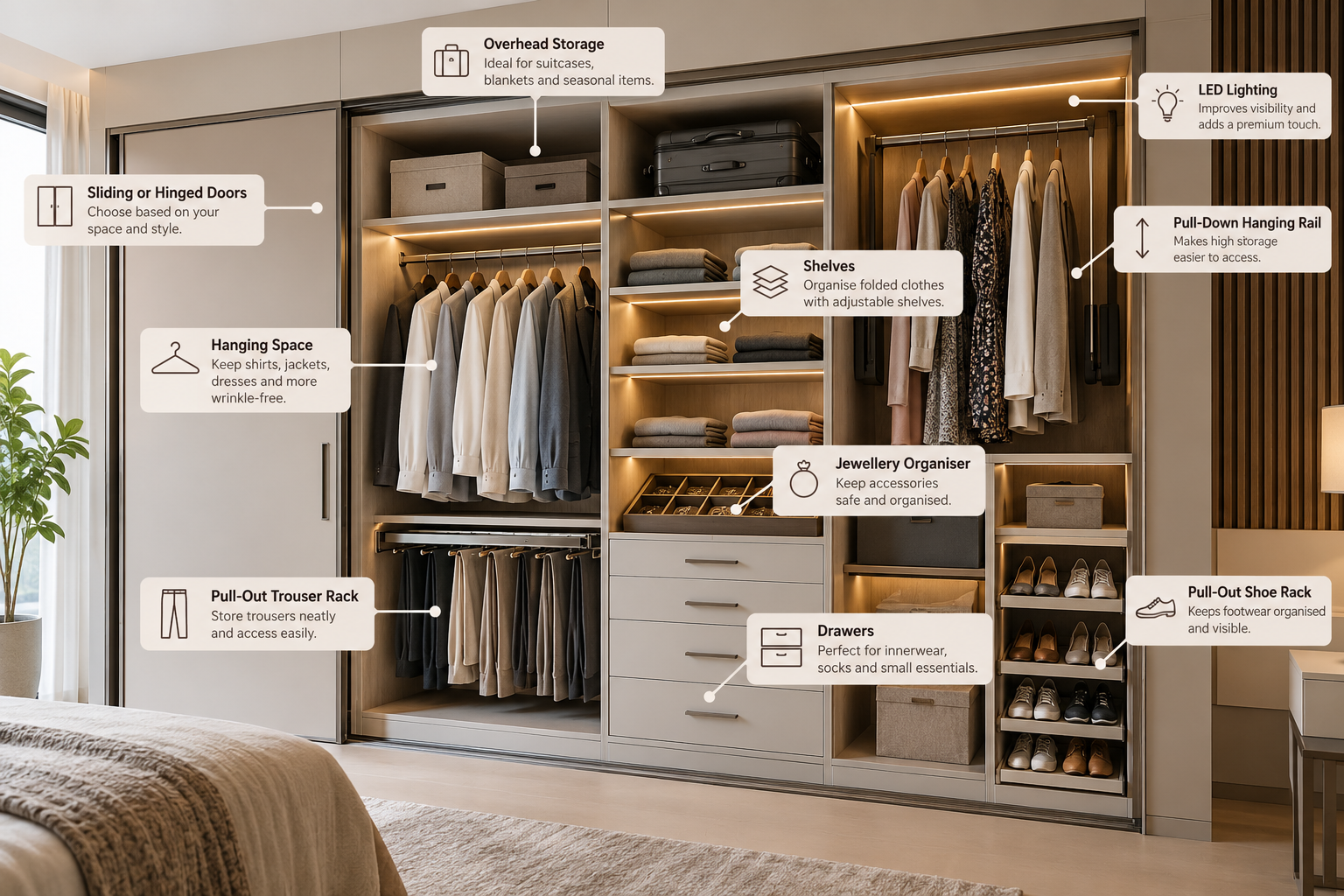 Wardrobe Planning Guide: Depth, Storage and Internal Accessories